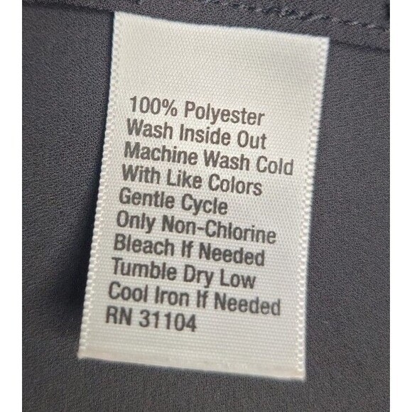 Kaari Blue Curvy Sleeveless Black High Low Dressy Blouse size 0X Back Zip Layer - Picture 9 of 9